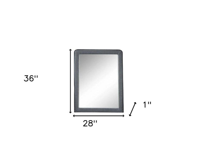 36" Light Gray Framed Mirror HomeRoots