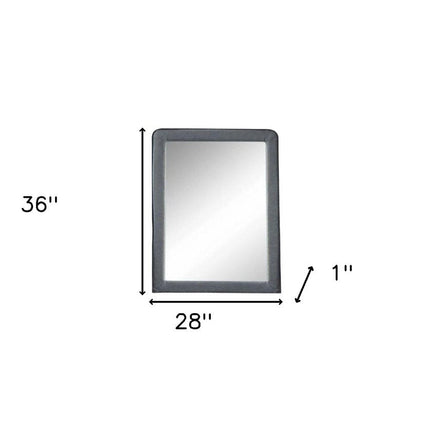 36" Light Gray Framed Mirror HomeRoots