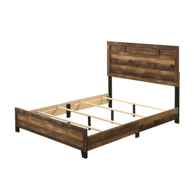 ACME 28600Q Morales Queen Bed, Rustic Oak Finish ACME Furniture