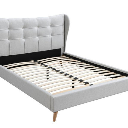 ACME 28960Q Duran Queen Bed, Light Gray Fabric