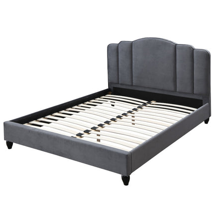 ACME 28970Q Giada Queen Bed, Charcoal Fabric
