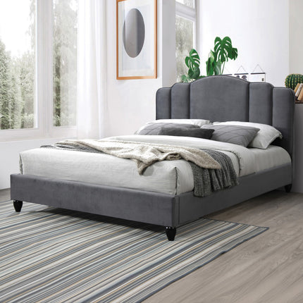ACME 28970Q Giada Queen Bed, Charcoal Fabric