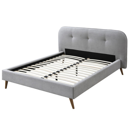 ACME 28977EK Graves Eastern King Bed, Gray Fabric
