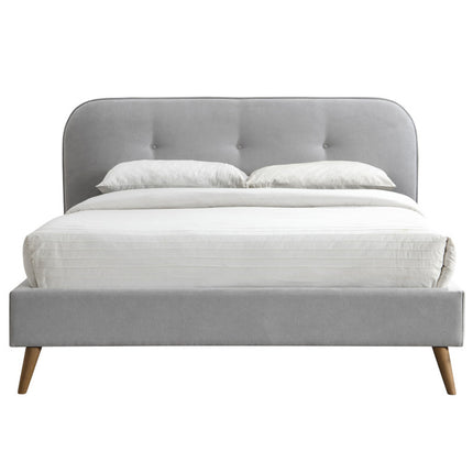 ACME 28980Q Graves Queen Bed, Gray Fabric