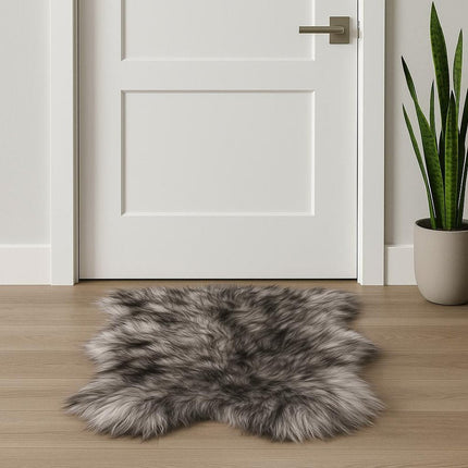 Metallic Silver Animal Print Area Rug HomeRoots