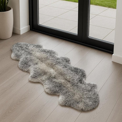 Gradient Grey Animal Print Area Rug HomeRoots