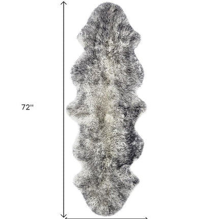 Gradient Grey Animal Print Area Rug HomeRoots