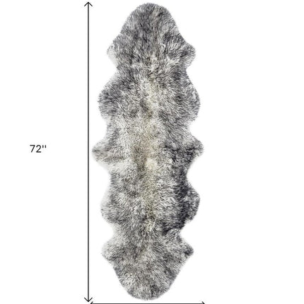 Gradient Grey Animal Print Area Rug HomeRoots