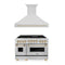 ZLINE 48" Autograph Edition Kitchen Package with Stainless Steel Gas Range and Range Hood with Polished Gold  Accents (2AKPR-RGRH48-G) Plaza Home Decor