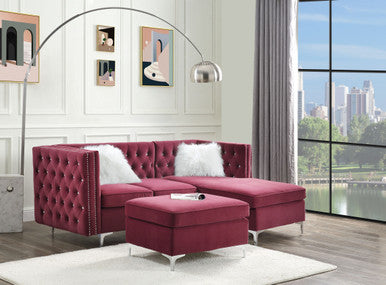 Acme Jaszira Modular Sectional Set - Burgundy - 57330-Lounge Set-BUR ACME Furniture