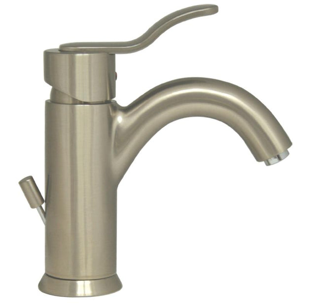 Whitehaus Galleryhaus Single Hole/Single Lever Lavatory Faucet With Pop-Up Waste - 3-04012-BN Whitehaus
