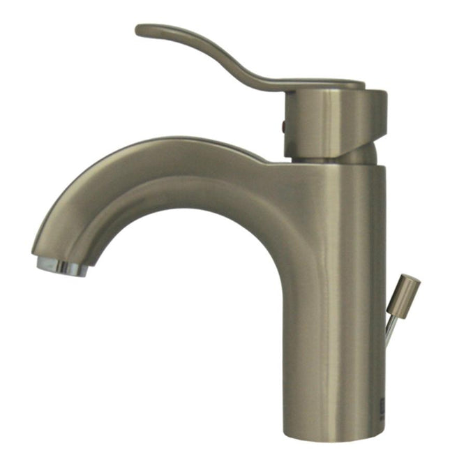 Whitehaus Wavehaus Single Hole/Single Lever Lavatory Faucet With Pop-Up Waste - 3-04040-BN Whitehaus