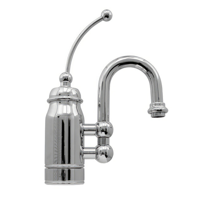 Whitehaus Baby Horizon Single Handle Faucet With Curved Extended Stick Handle And Curved Swivel Spout - 3-3178-C Whitehaus
