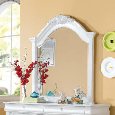 ACME 30244 Estrella Mirror, White ACME Furniture