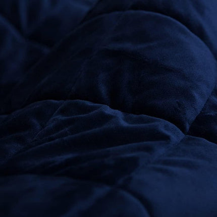 60" X 80" Navy Blue Fleece And Microfiber Quilted Plush Throw Blanket HomeRoots