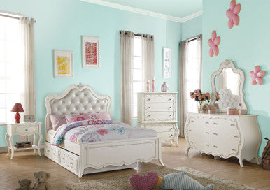 ACME 30505T Edalene Twin Bed, Pearl White (1Set/3Ctn) ACME Furniture