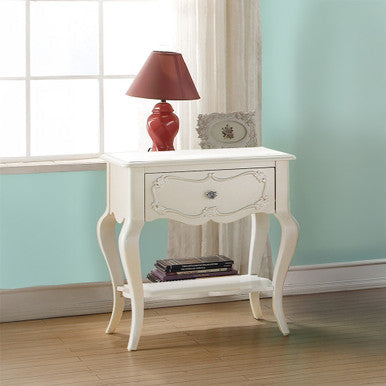 ACME 30509 Edalene Nightstand, Pearl White ACME Furniture