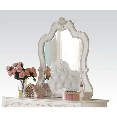 ACME 30513 Edalene Mirror, Pearl White ACME Furniture