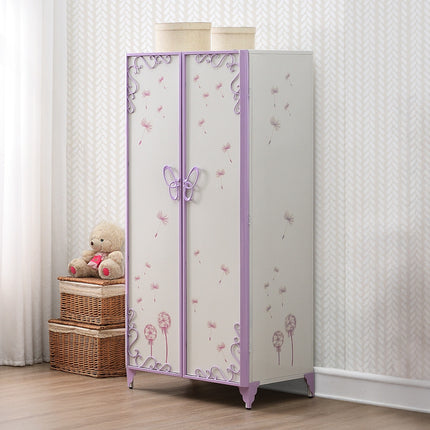 ACME 30540 Priya II Wardrobe, White & Light Purple