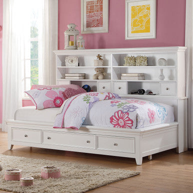 ACME 30595F Lacey Daybed with Storage (Full), White (1Set/3Ctn) ACME Furniture