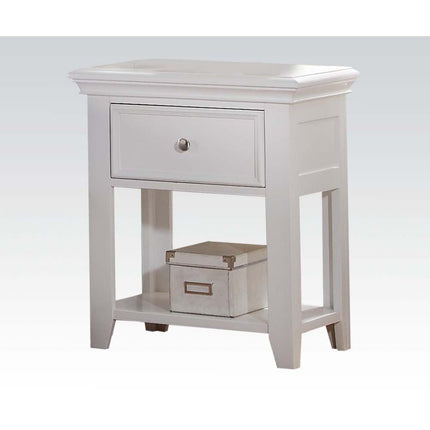 ACME 30598 Lacey Nightstand, White