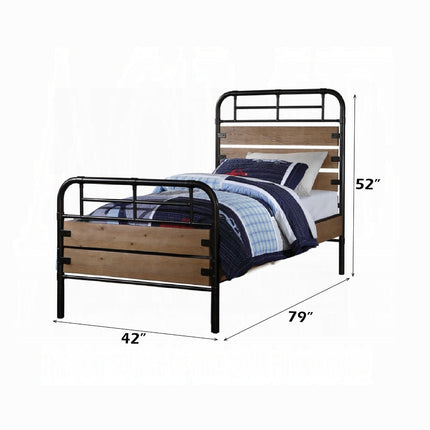 ACME 30610T Adams Twin Bed, Antique Oak (1Set/2Ctn) ACME Furniture