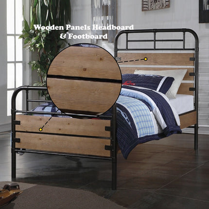 ACME 30610T Adams Twin Bed, Antique Oak (1Set/2Ctn) ACME Furniture
