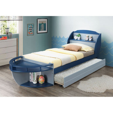 ACME 30620T Neptune II Twin Bed, Gray & Navy (1Set/3Ctn) ACME Furniture