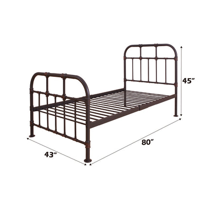 ACME 30730T Nicipolis Twin Bed, Sandy Gray