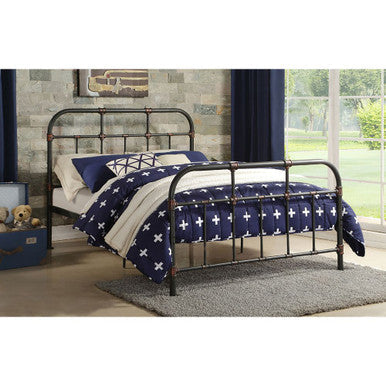 ACME 30735F Nicipolis Full Bed, Sandy Gray ACME Furniture