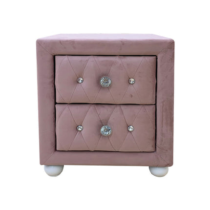 ACME 30823 Reggie Nightstand, Pink Fabric