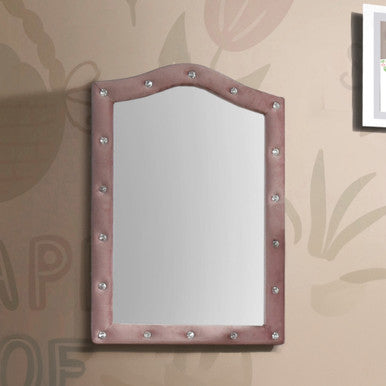 ACME 30824 Reggie Mirror, Pink Fabric ACME Furniture