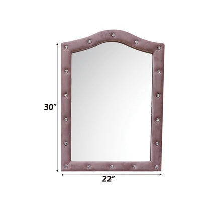 ACME 30824 Reggie Mirror, Pink Fabric