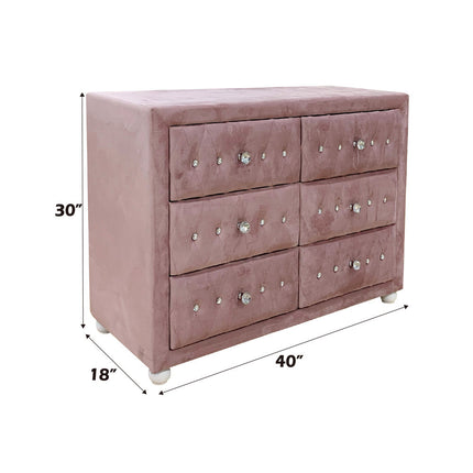 ACME 30825 Reggie Dresser, Pink Fabric