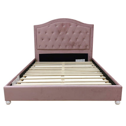 ACME 30875F Reggie Full Bed, Pink Fabric