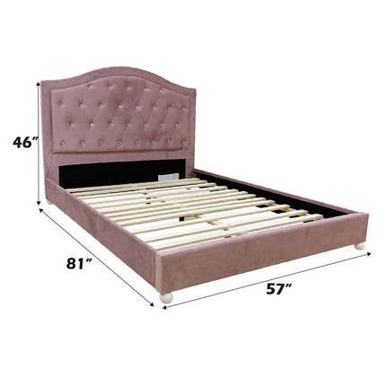 ACME 30875F Reggie Full Bed, Pink Fabric