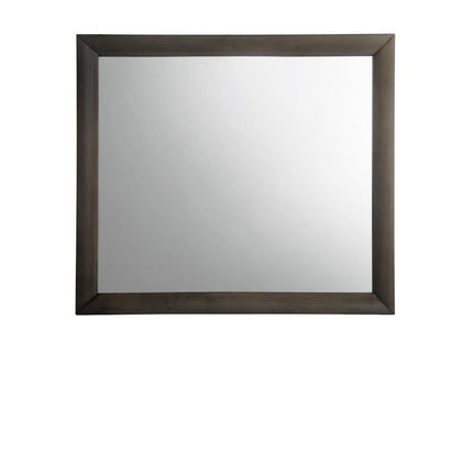 35" Gray Oak Framed Accent Mirror HomeRoots