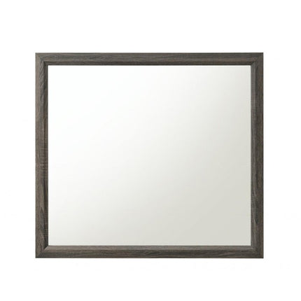 35" Gray Wood Framed Accent Mirror HomeRoots
