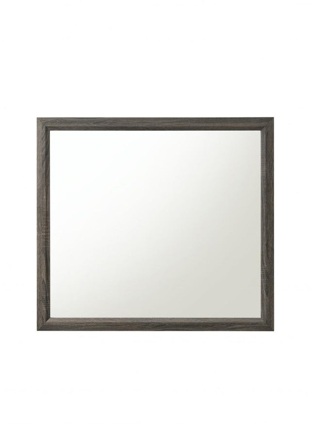 35" Gray Wood Framed Accent Mirror HomeRoots