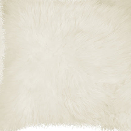 Set of Two 18" Natural Sheepskin Throw Pillows HomeRoots
