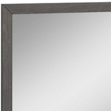 43" Gray Wood Dresser Mount Framed Mirror HomeRoots