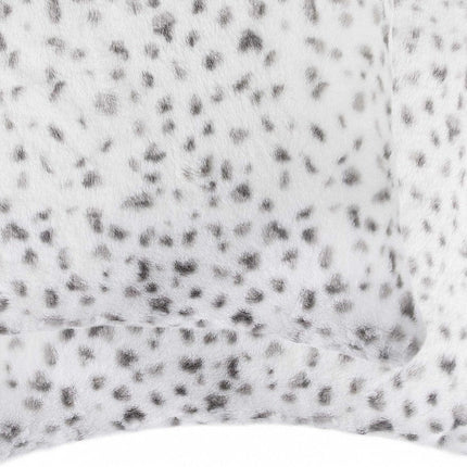 Set of Two 18" Brown and White Faux Fur Throw Pillow HomeRoots