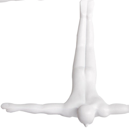 Set of Three White Resin Diving Man Hanging Dimensional Sculpture HomeRoots