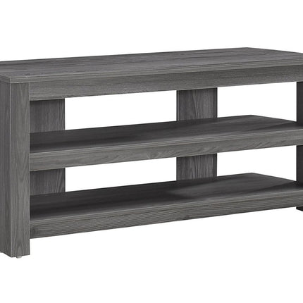 42" Ash Gray Open Shelving TV Stand