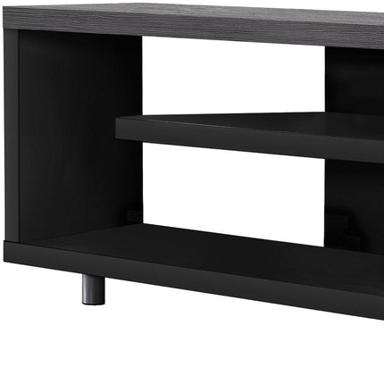 60" Dark Brown Cabinet Enclosed Storage TV Stand HomeRoots