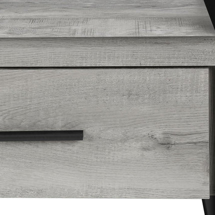 59" Black and Gray Cabinet Enclosed Storage TV Stand HomeRoots