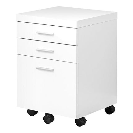 25" White Particle Board Filing Cabinet With Drawers HomeRoots