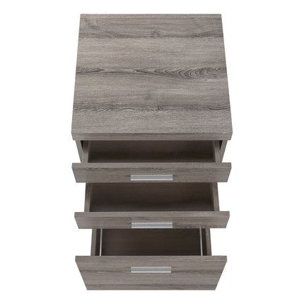 25" Gray Particle Board Filing Cabinet With Drawers HomeRoots