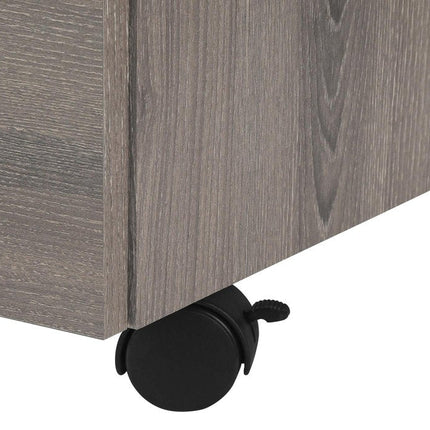25" Gray Particle Board Filing Cabinet With Drawers HomeRoots