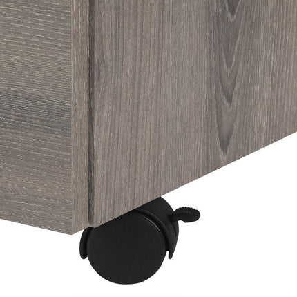 25" Gray Particle Board Filing Cabinet With Drawers HomeRoots